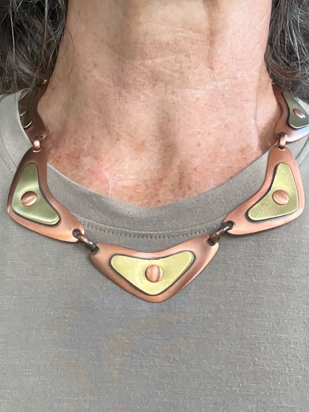 Mid Century copper necklace